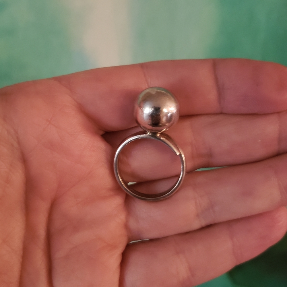 Fantastic Silver Chime Ball Ring Vintage  BEAUTY - Picture 11 of 12